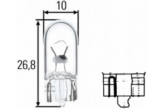 Лампа W5W 12V 8GP003594-121 для RENAULT KANGOO (KC0/1_) 1.5 dCi (KC07) 2001-, код двигателя K9K700,K9K704, V см3 1461, кВт 48, л.с. 65, Дизель, Hella 8GP003594121