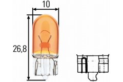 Лампа WY5W 12V 8GP003594-541 для RENAULT KANGOO / GRAND KANGOO (KW0/1_) 1.5 dCi 2012-, код двигателя K9K608,K9K802, V см3 1461, кВт 55, л.с. 75, Дизель, Hella 8GP003594541